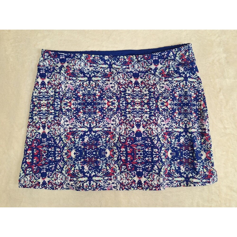 Tranquility Womens XXL Skort Skirt Golf Athleisure Blue White Pull On Tennis